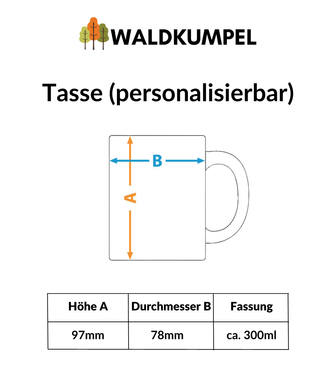 Aus dem Weg muss in den Wald - Tasse (personalisierbar)