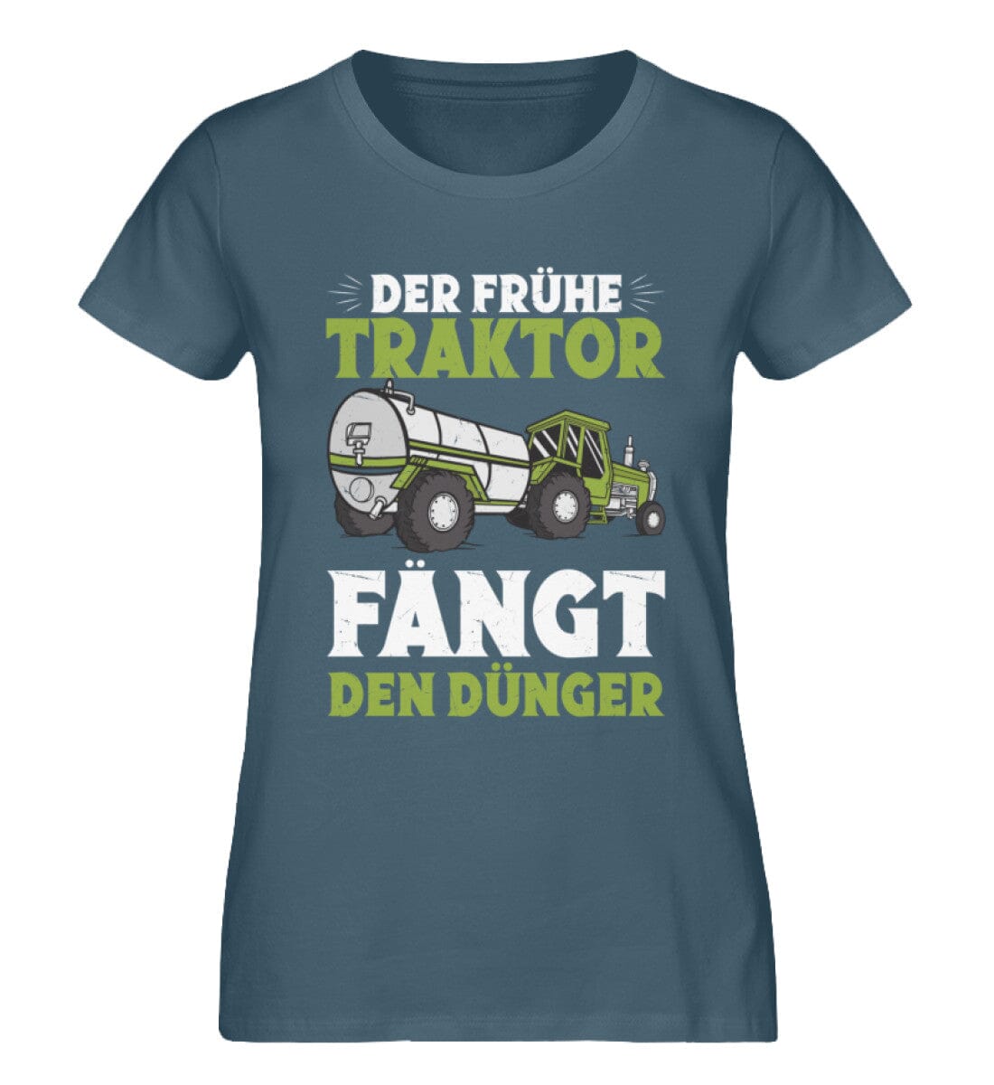 Der frühe Traktor fängt Dünger - Damen Premium Bio Shirt Stargazer XS