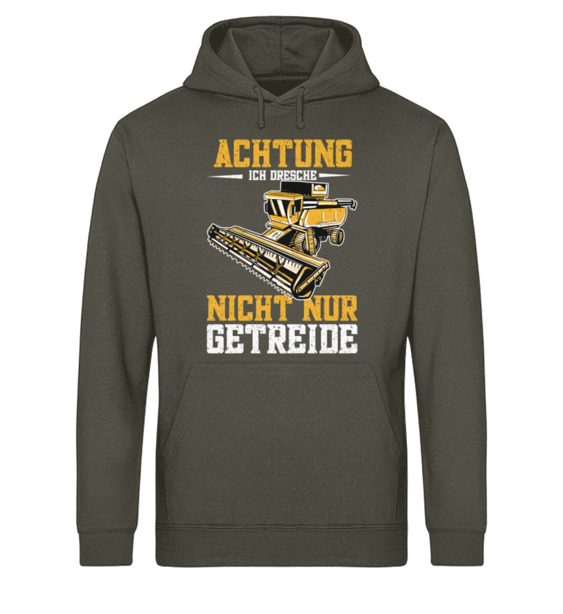 Achtung ich dresche nicht nur Getreide - Unisex Bio Hoodie Khaki S