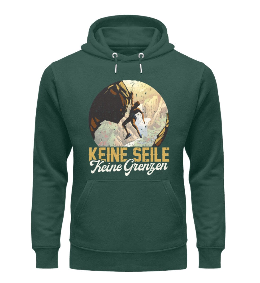 Keine Seile Keine Grenzen - Unisex Premium Bio Hoodie Glazed Green S