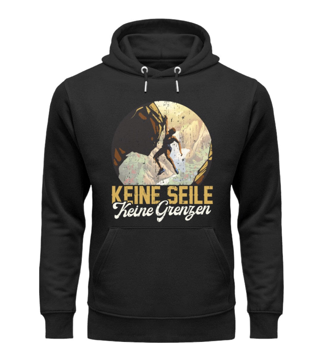 Keine Seile Keine Grenzen - Unisex Premium Bio Hoodie Black XS