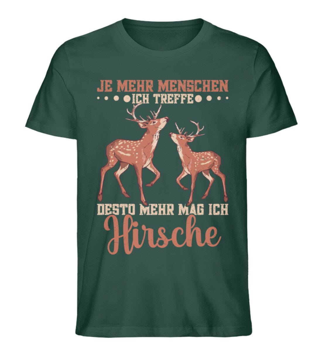 Ich mag Hirsche - Unisex Premium Bio Shirt Glazed Green S