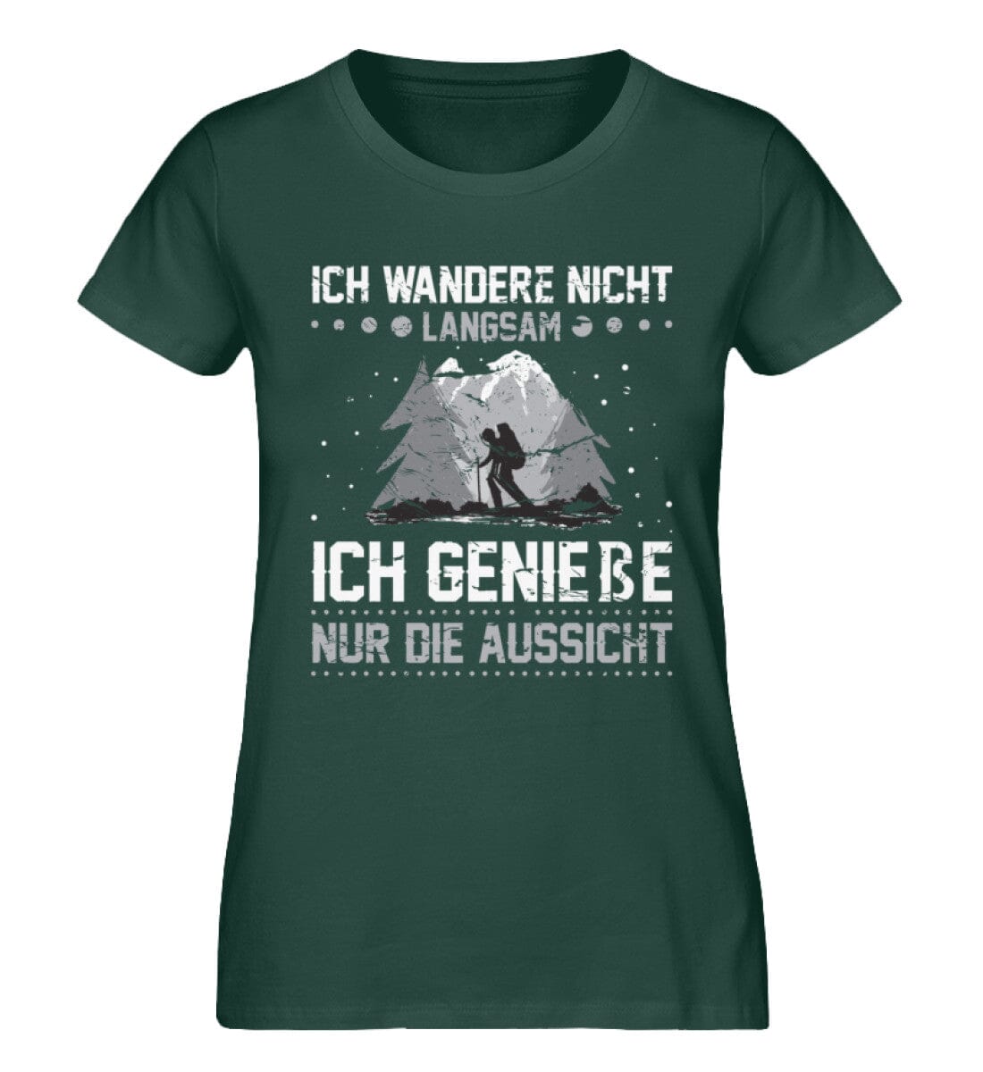 Ich wandere nicht langsam - Damen Premium Bio Shirt Glazed Green S