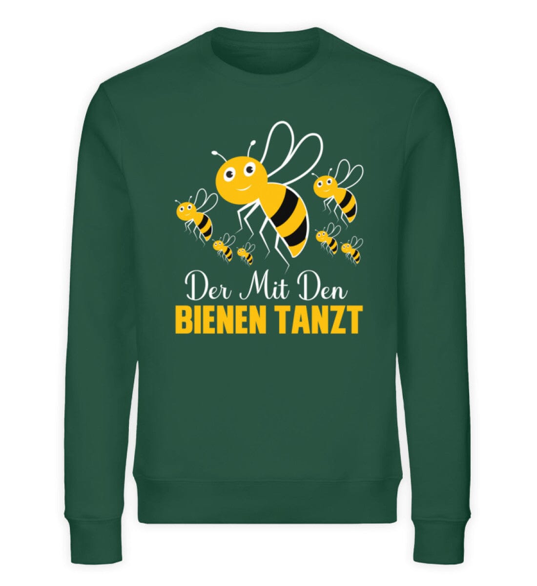 Der mit den Bienen tanzt - Unisex Bio Sweatshirt Bottle Green S