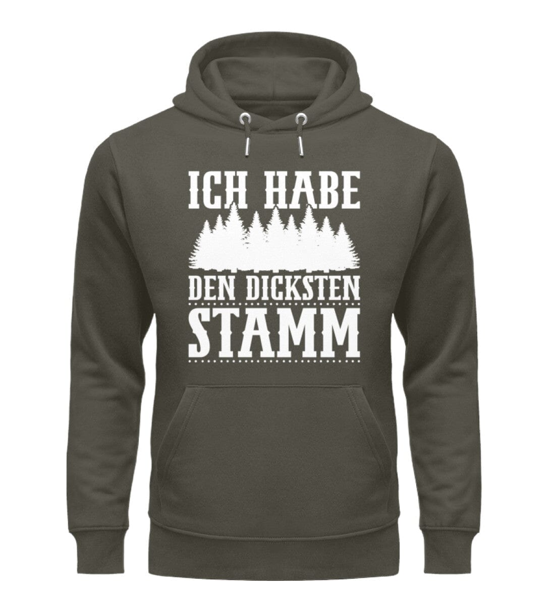 Ich habe den dicksten Stamm - Unisex Organic Hoodie Khaki XS