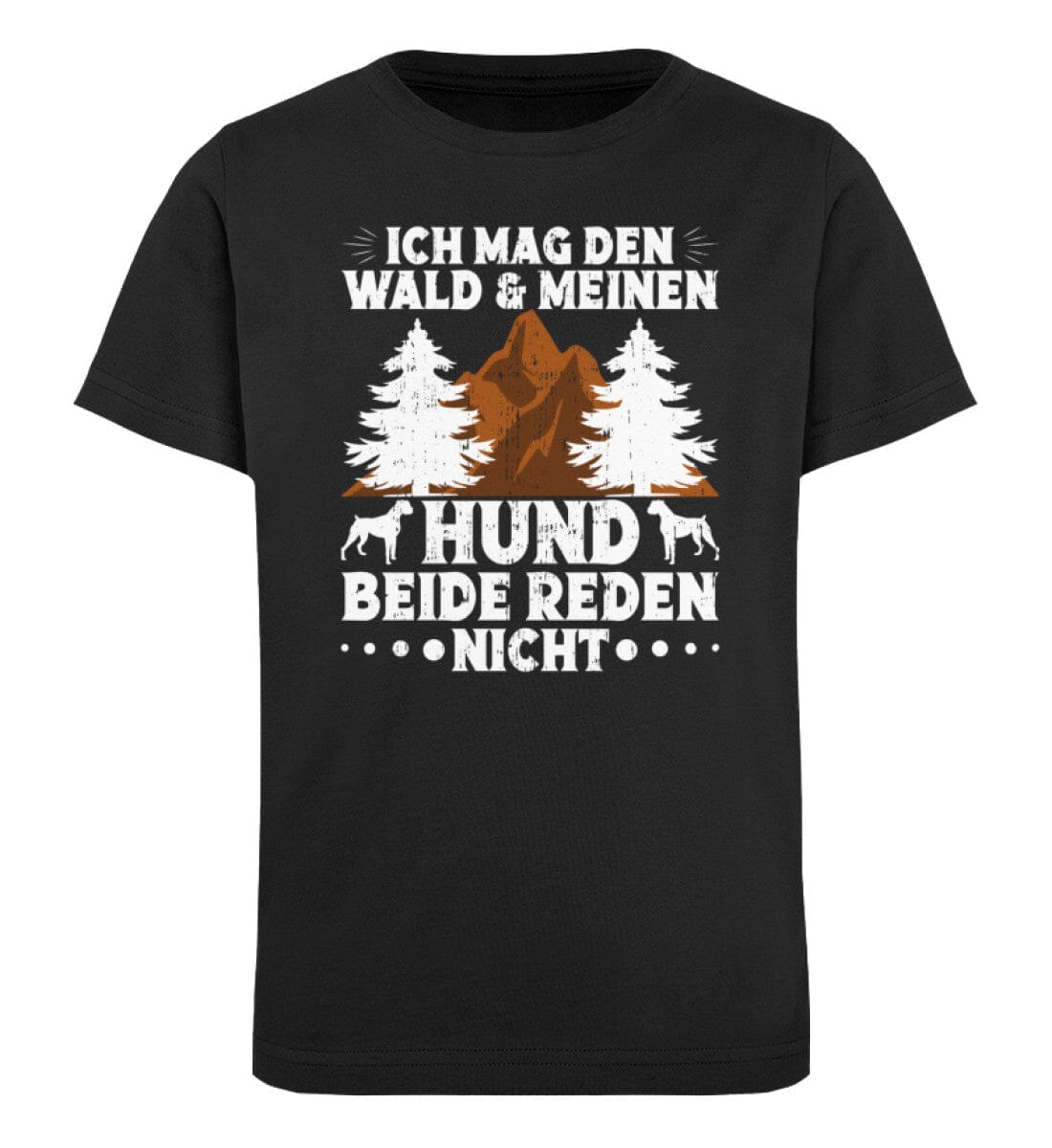 Ich mag den Wald und meinen Hund - Kinder Bio Shirt Black 12/14 (152/164)