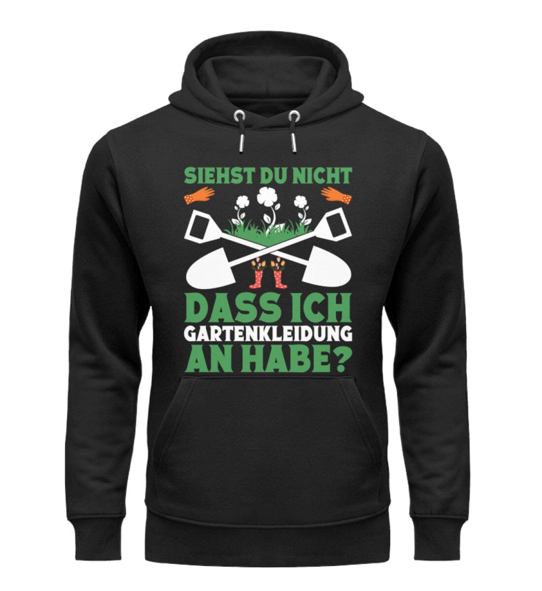 Ich habe Gartenkleidung an - Unisex Premium Bio Hoodie Black XS
