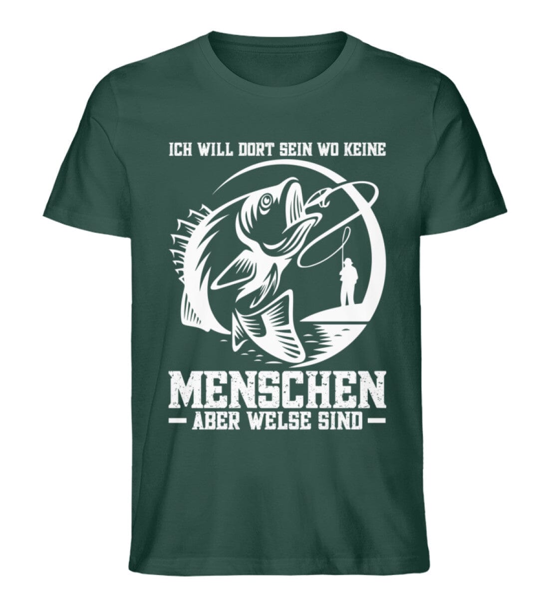 Keine Menschen aber Welse - Unisex Premium Bio Shirt Glazed Green S