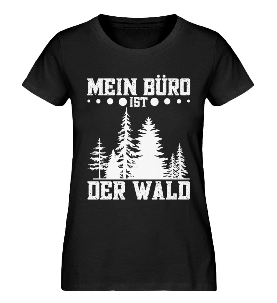 Mein Büro ist der Wald - Damen Premium Organic Shirt Black XS