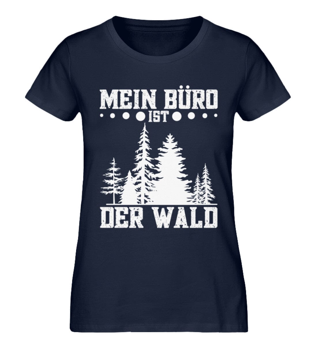 Mein Büro ist der Wald - Damen Premium Organic Shirt French Navy XS