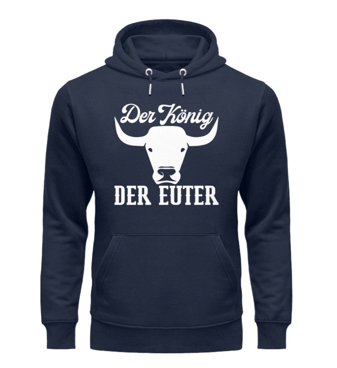 Der König der Euter - Unisex Organic Hoodie French Navy XS