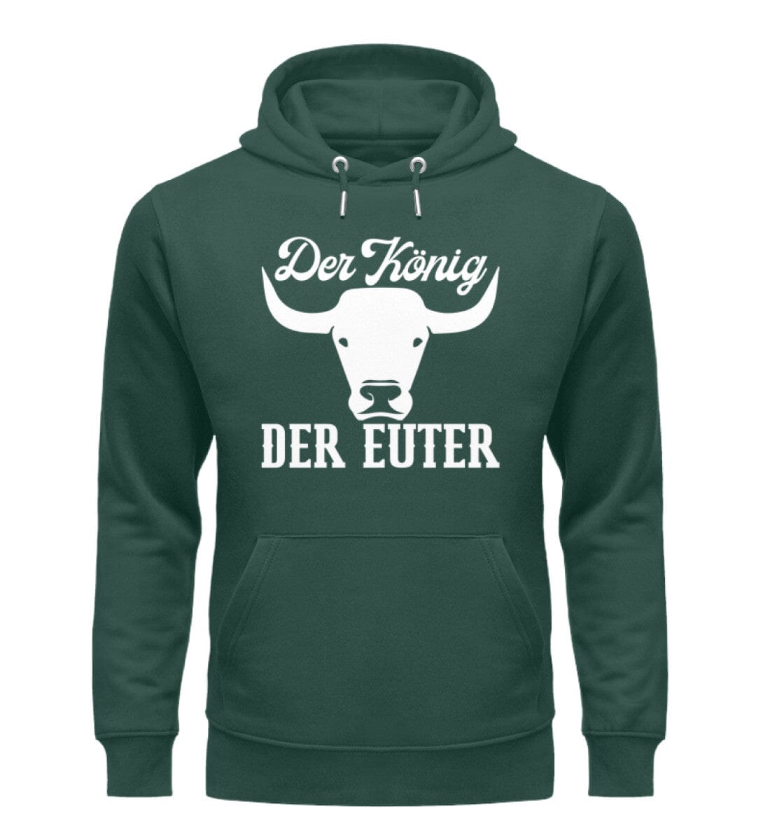 Der König der Euter - Unisex Organic Hoodie Glazed Green S