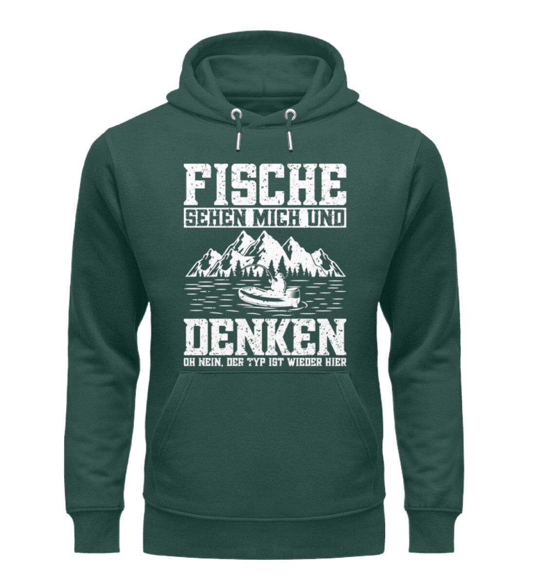 Fische denken nein der Typ ist wieder hier - Unisex Premium Bio Hoodie Glazed Green S