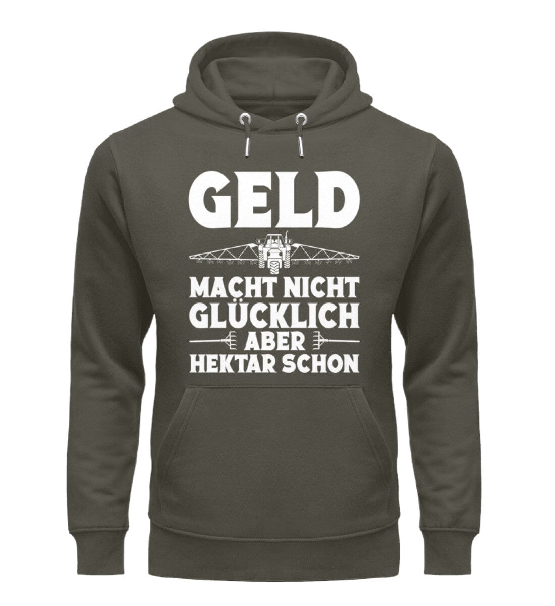 Geld macht nicht glücklich aber Hektar - Unisex Organic Hoodie Khaki XS