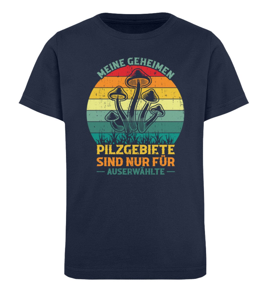 Meine geheimen Pilzgebiete - Kinder Bio Shirt French Navy 12/14 (152/164)