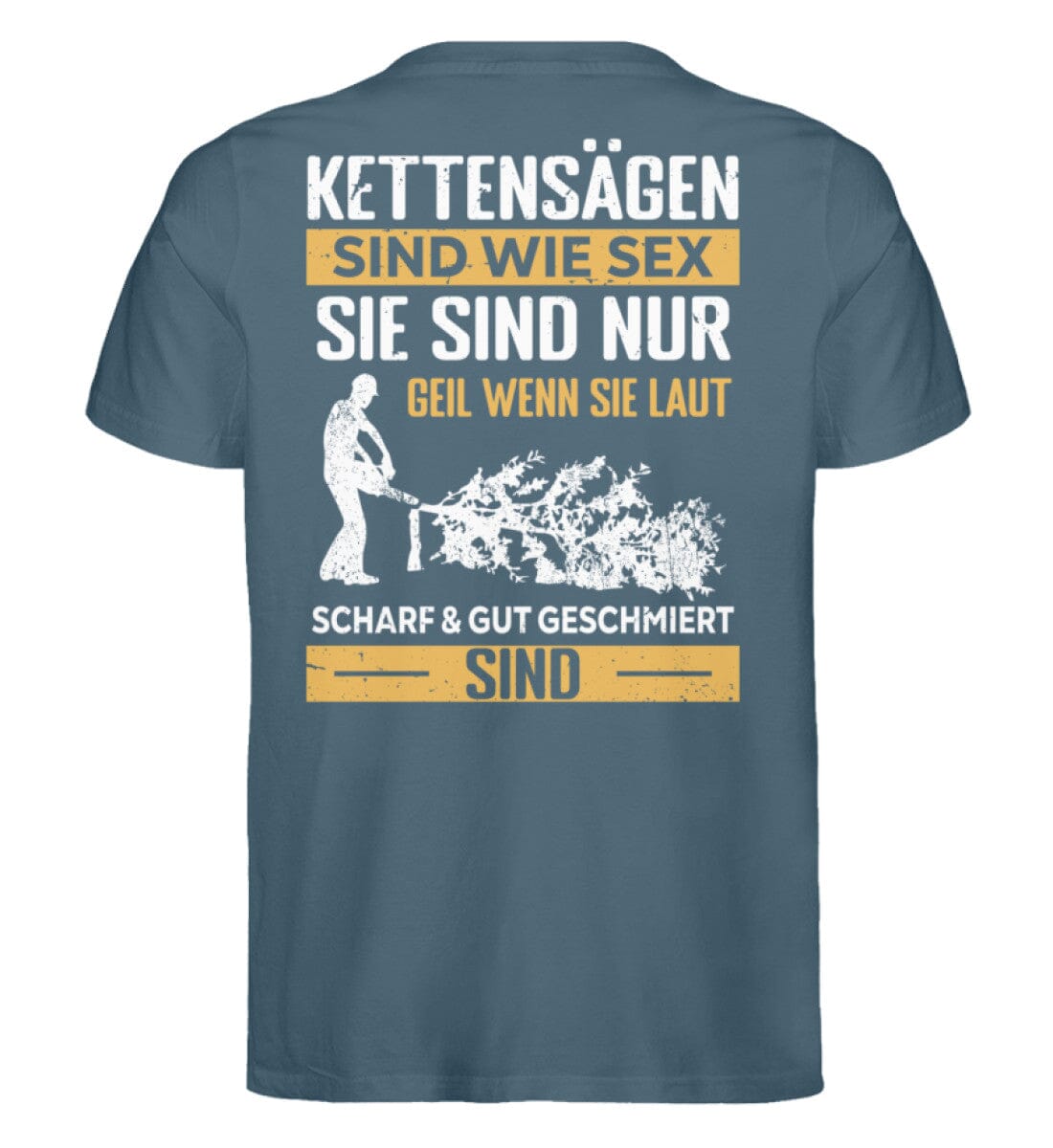Kettensägen sind wie Sex RÜCKENDRUCK - Unisex Premium Bio Shirt Stargazer S
