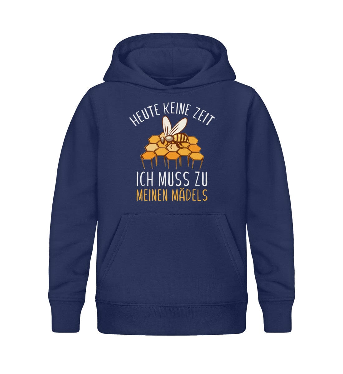 Heute keine Zeit ich muss zu meinen Mädels - Kinder Bio Hoodie French Navy 12/14 (152/164)