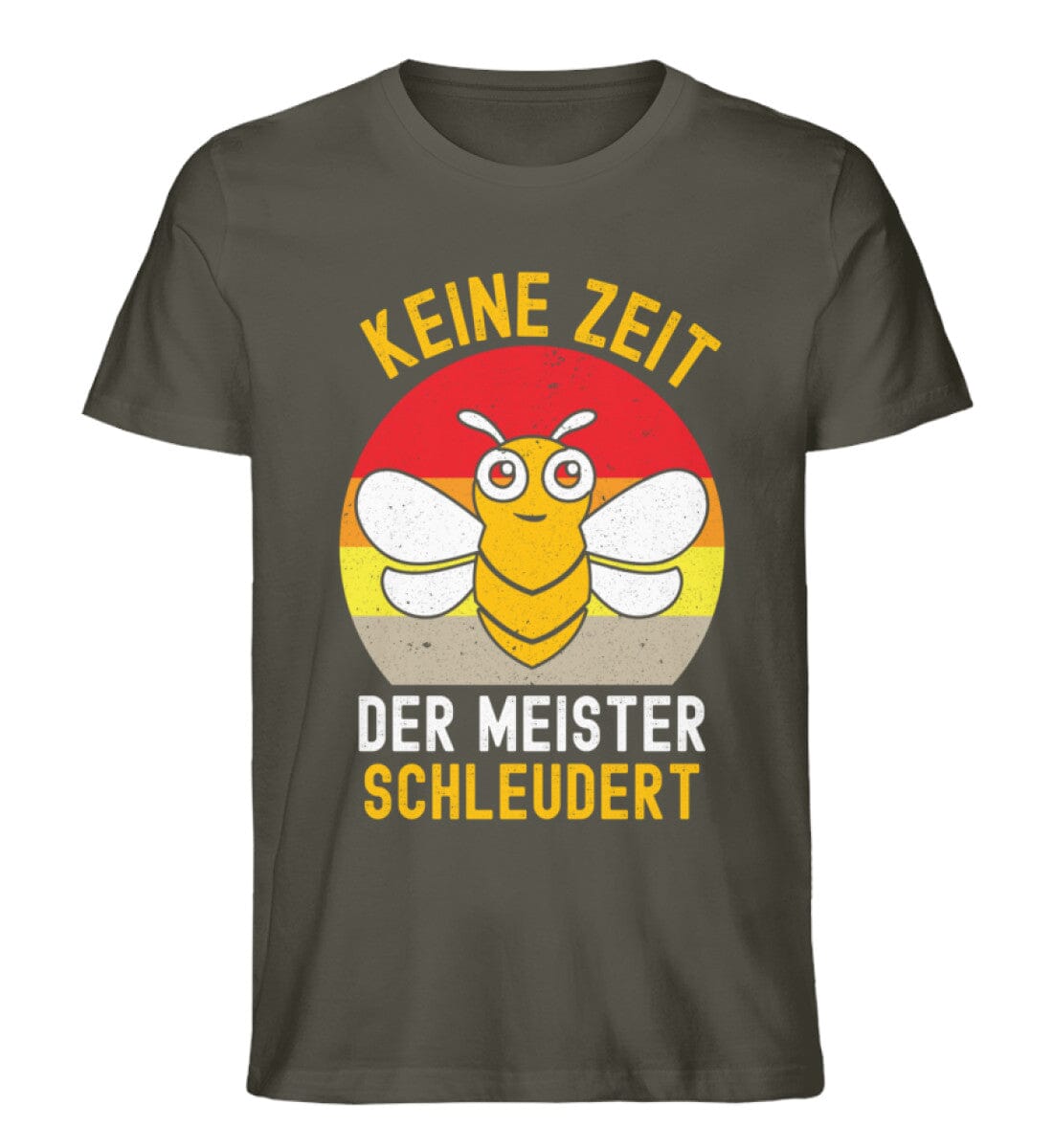 Keine Zeit der Meister schleudert - Unisex Premium Bio Shirt Khaki S