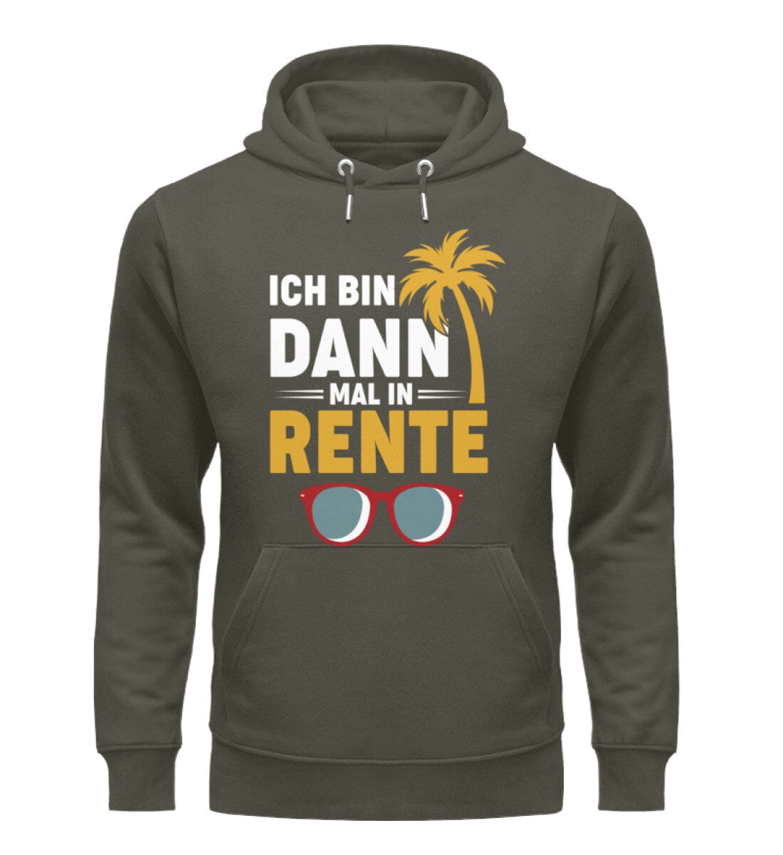 Ich bin dann mal in Rente - Unisex Premium Bio Hoodie Khaki XS
