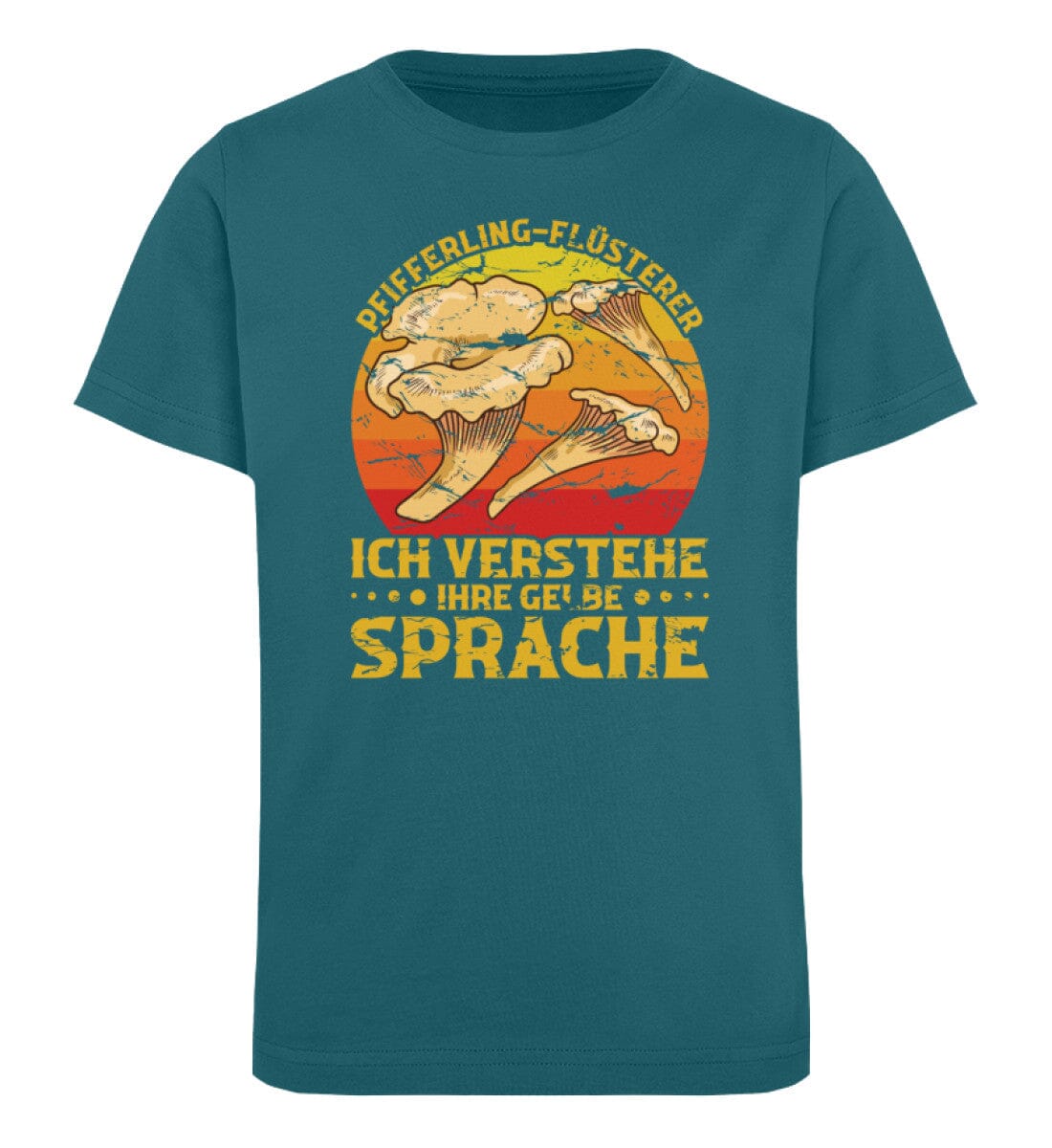 Pfifferling-Flüsterer gelbe Sprache - Kinder Bio Shirt Ocean Depth 12/14 (152/164)