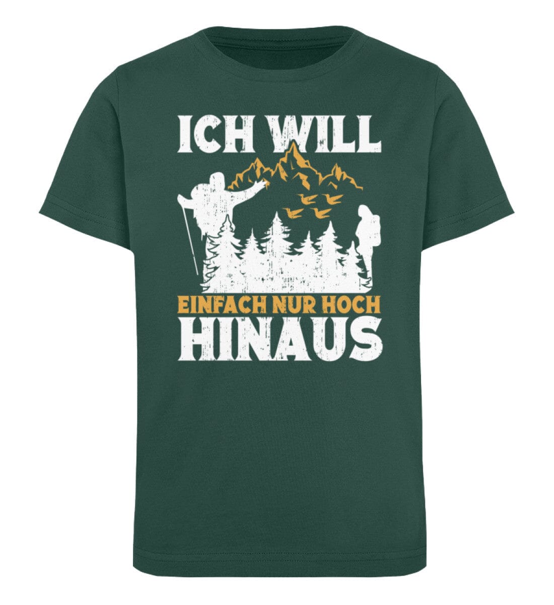 Ich will einfach nur hoch hinaus - Kinder Bio Shirt Glazed Green 12/14 (152/164)