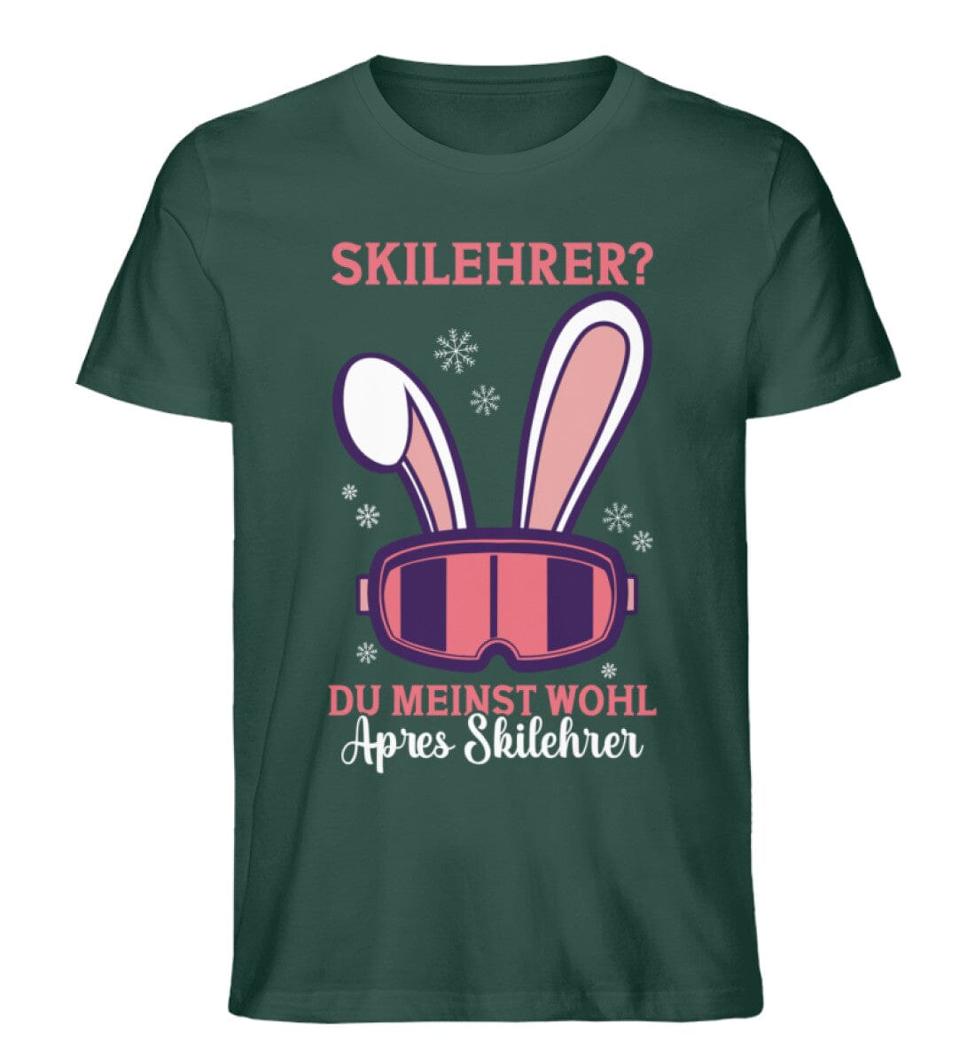 Skilehrer du meinst Apres Skilehrer - Unisex Premium Bio Shirt Glazed Green S