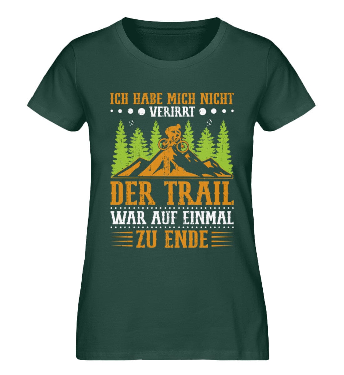 Nicht verirrt der Trail war zu Ende - Damen Premium Bio Shirt Glazed Green S