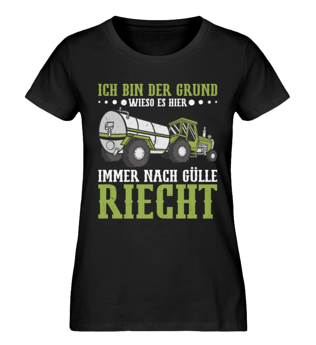 Es riecht immer nach Gülle - Damen Premium Bio Shirt Black XS