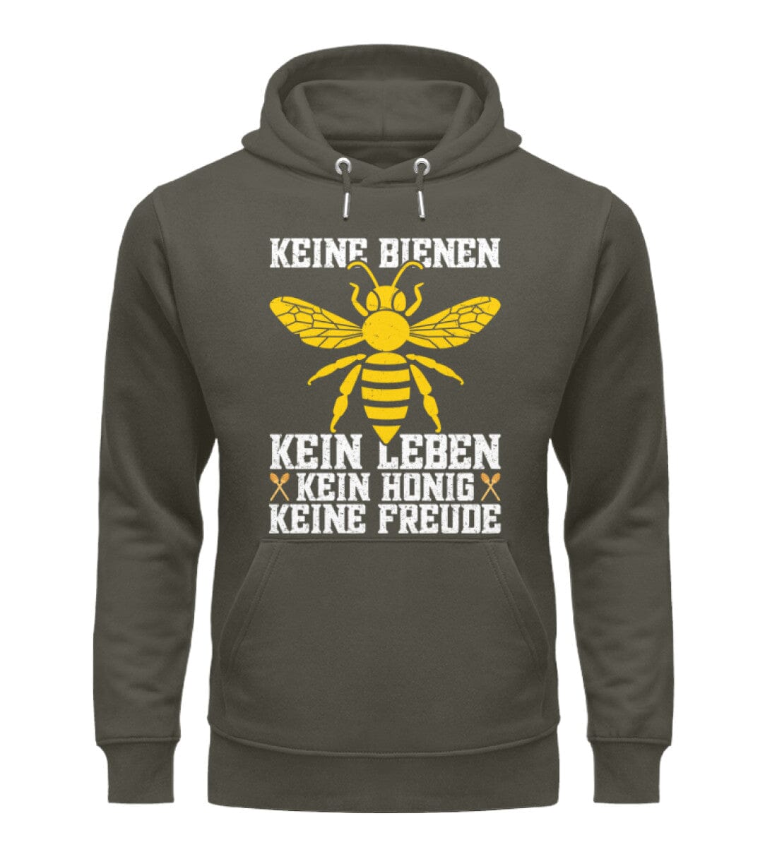 Keine Bienen kein Leben kein Honig - Unisex Premium Bio Hoodie Khaki XS