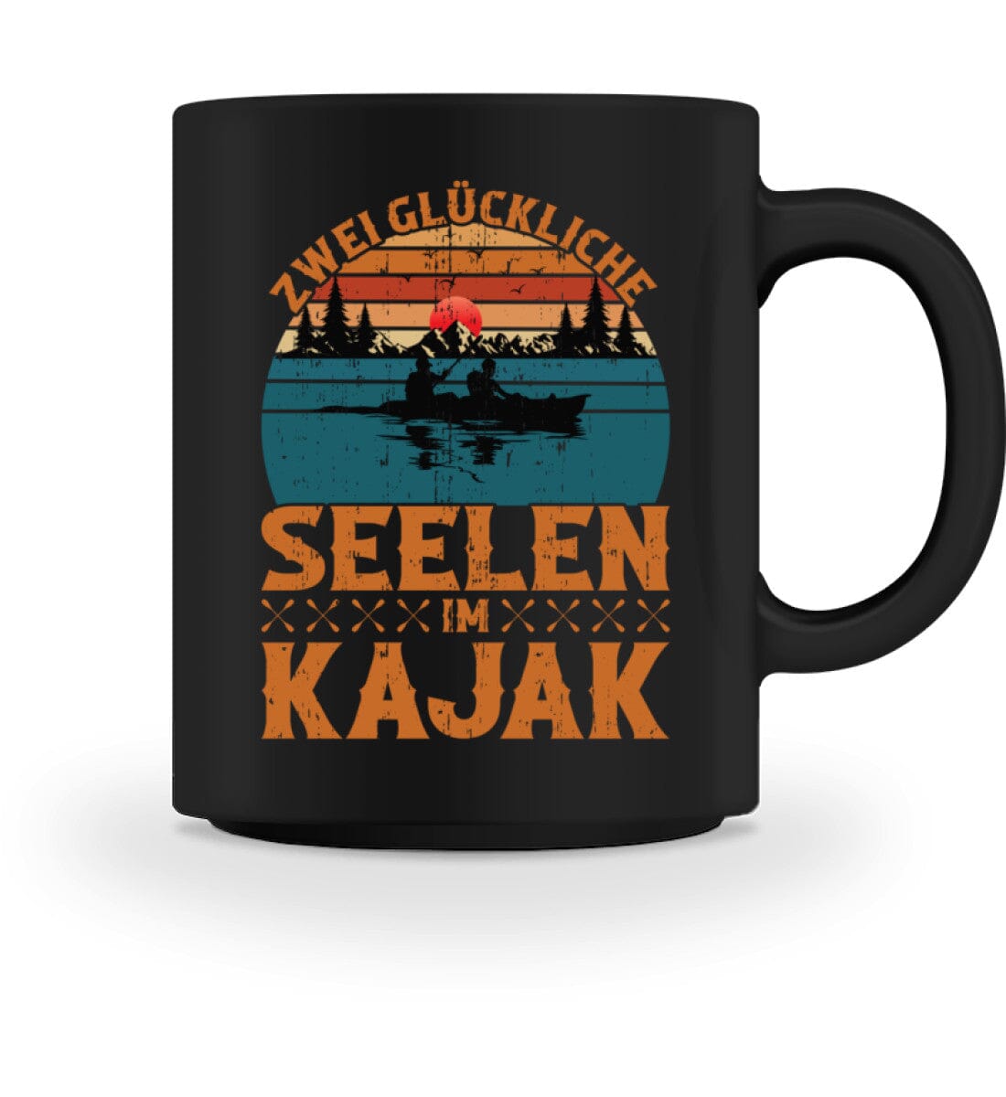 Zwei glückliche Seelen im Kajak - Tasse