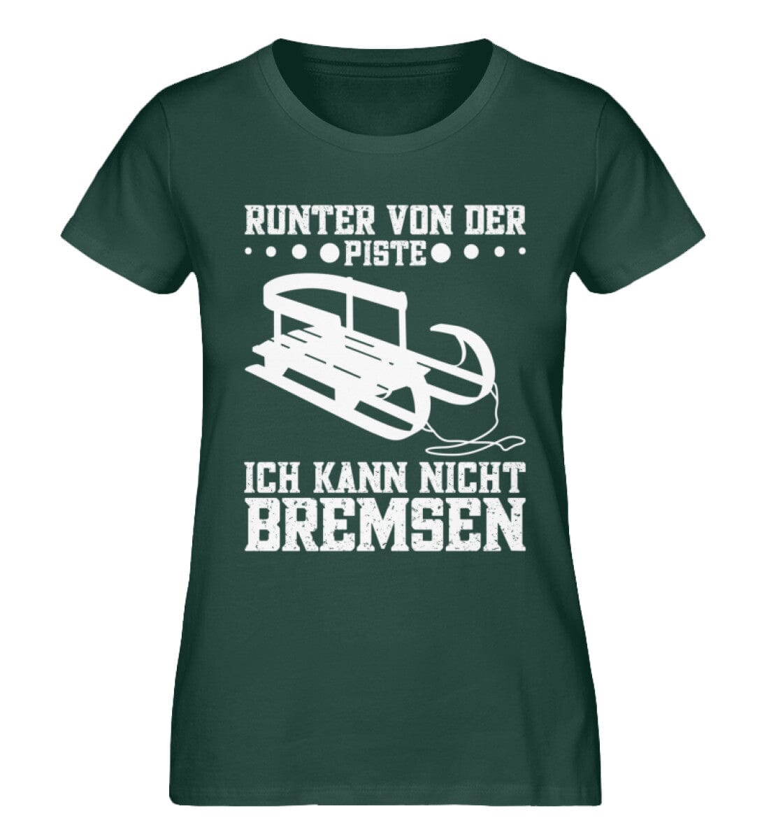 Runter von der Piste Schlittenfahren Rodel - Damen Premium Organic Shirt Glazed Green S