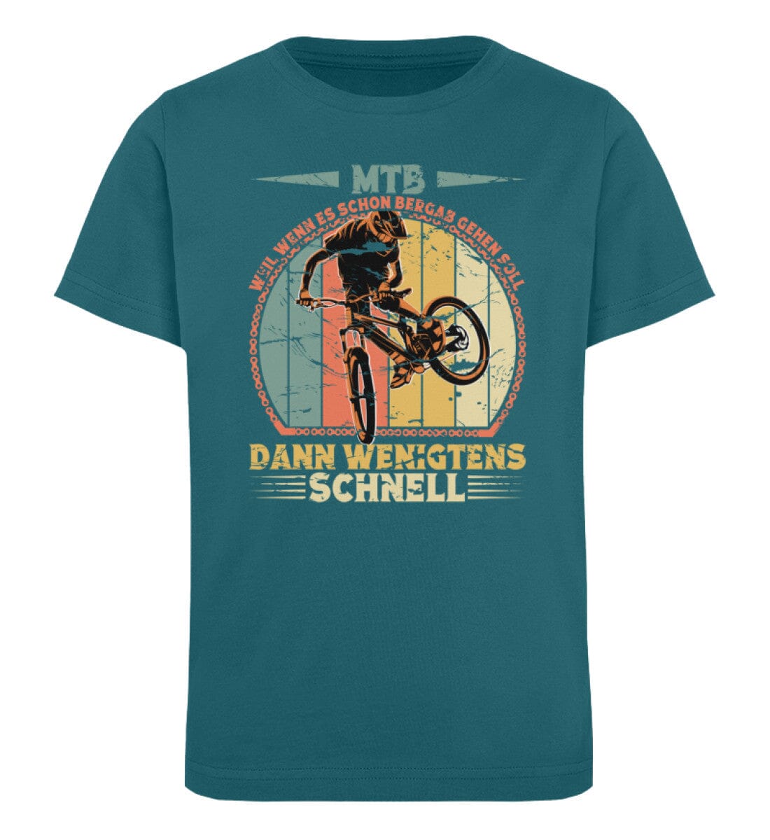 MTB wenn es schon Bergab gehen soll dann schnell - Kinder Bio Shirt Ocean Depth 12/14 (152/164)