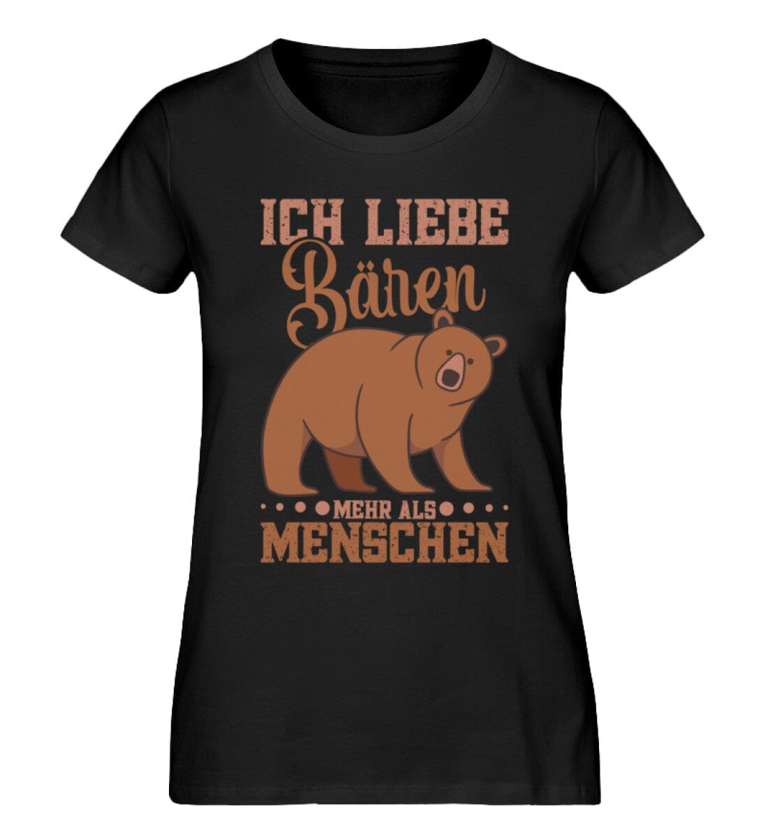 Ich liebe Bären mehr als Menschen - Damen Premium Organic Shirt Black XS