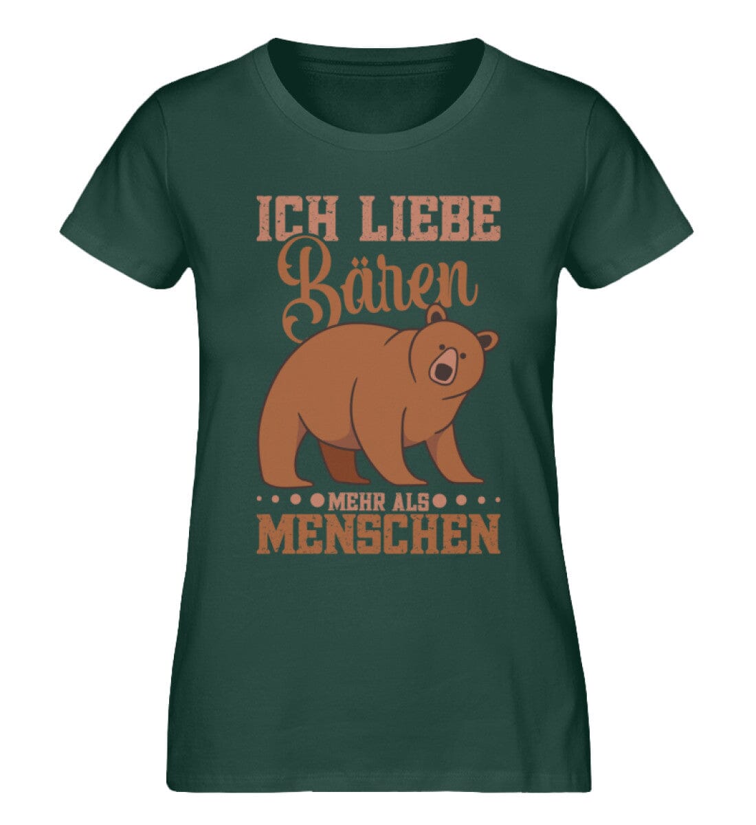 Ich liebe Bären mehr als Menschen - Damen Premium Organic Shirt Glazed Green S