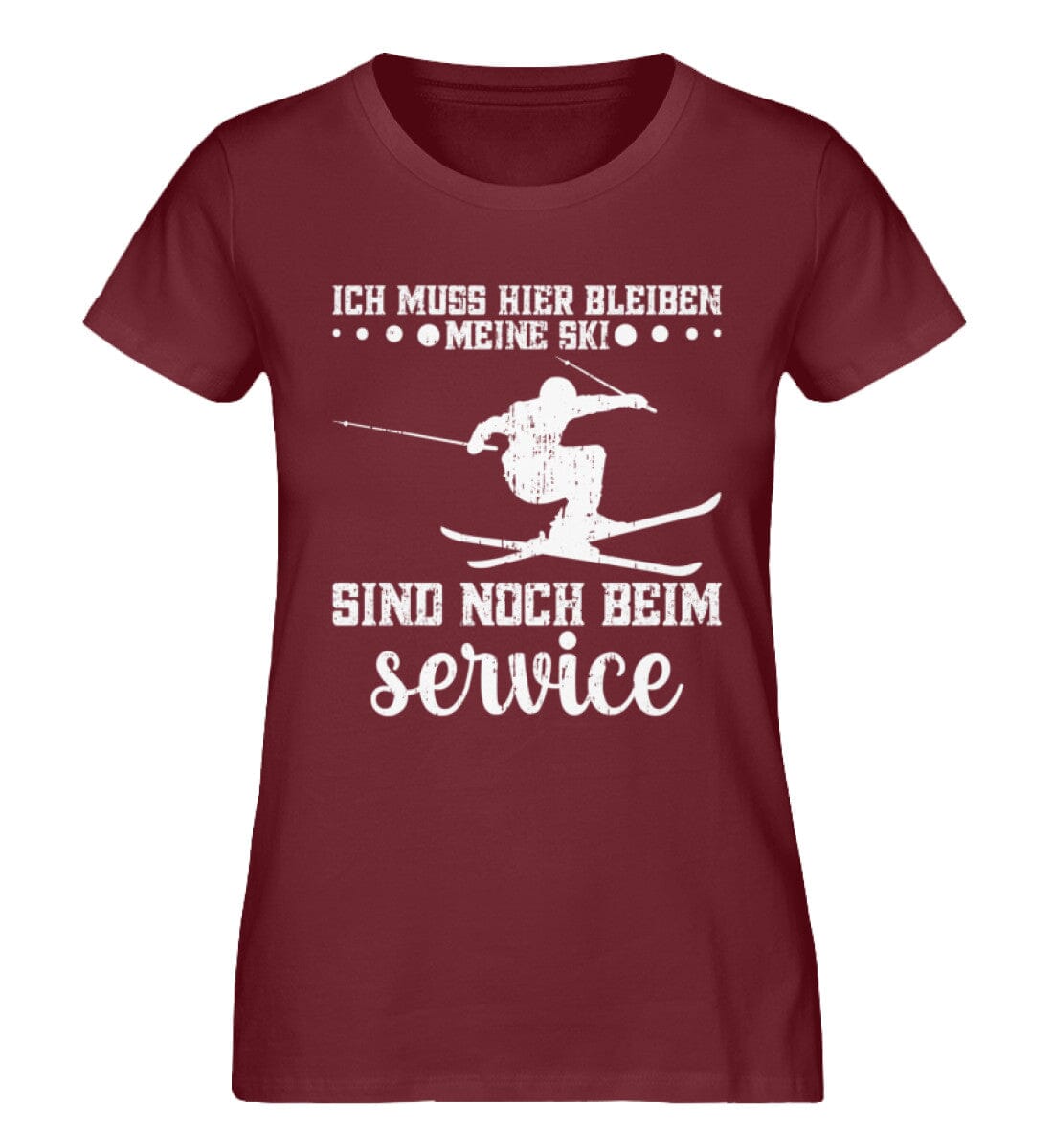 Meine Ski sind beim Service - Damen Premium Organic Shirt Burgundy XS