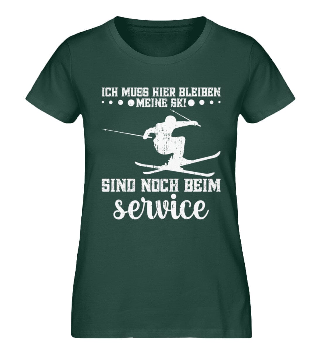 Meine Ski sind beim Service - Damen Premium Organic Shirt Glazed Green S