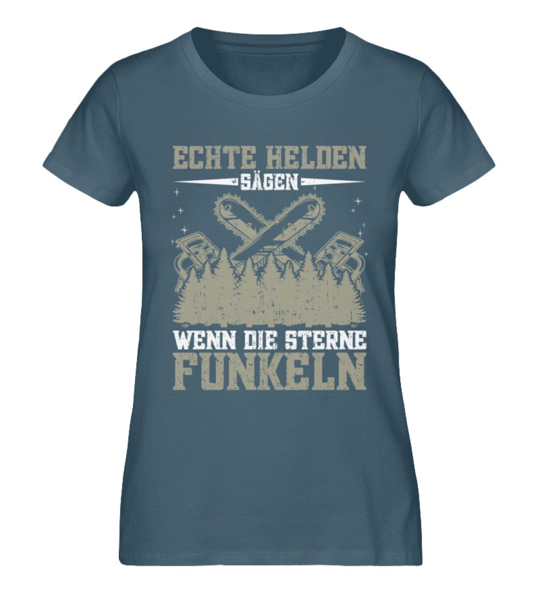 Echte Helden sägen wenn die Sterne funkeln - Damen Premium Bio Shirt Stargazer XS