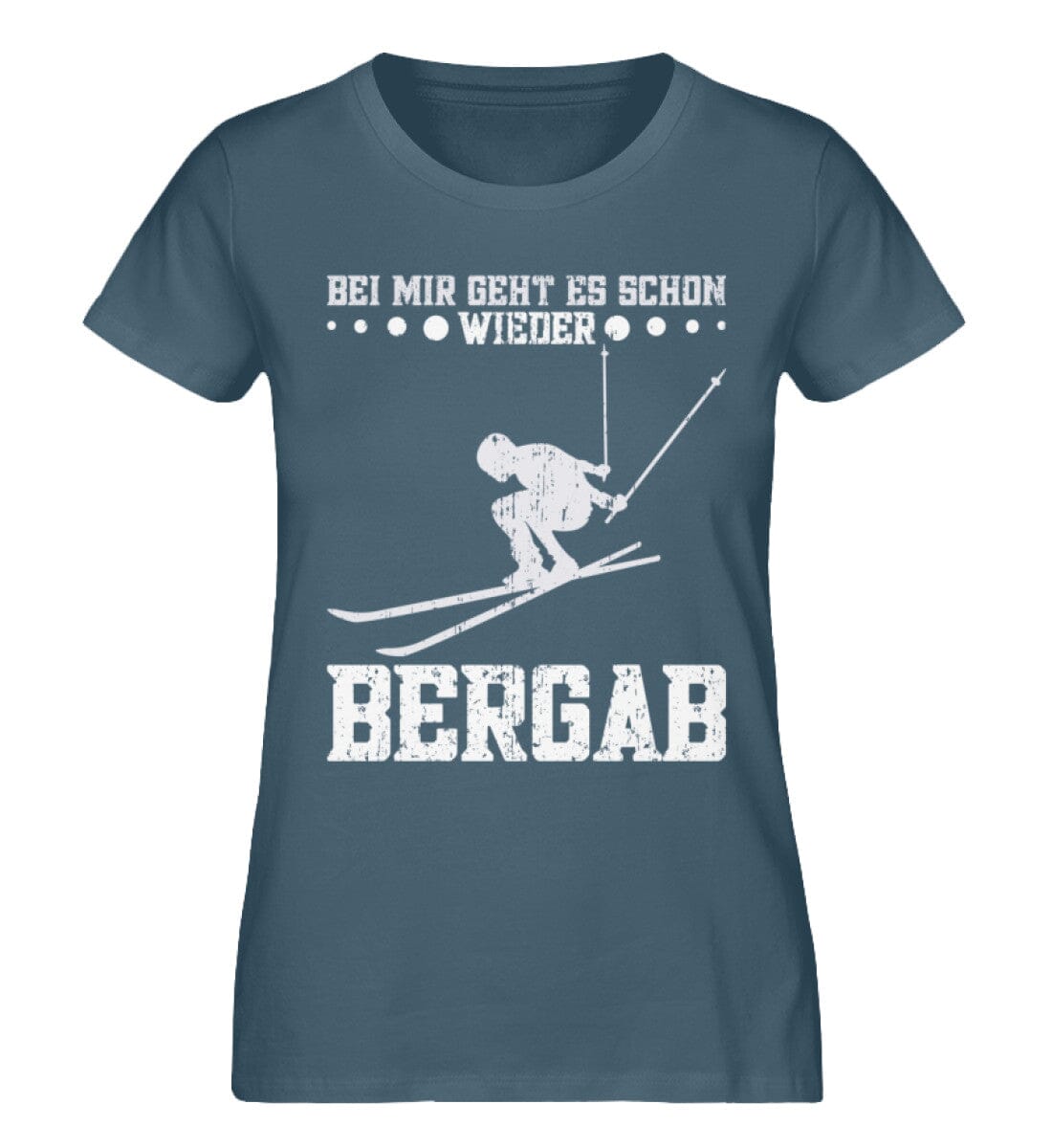 Bei mir geht es Bergab Skifahren - Damen Premium Organic Shirt Stargazer XS