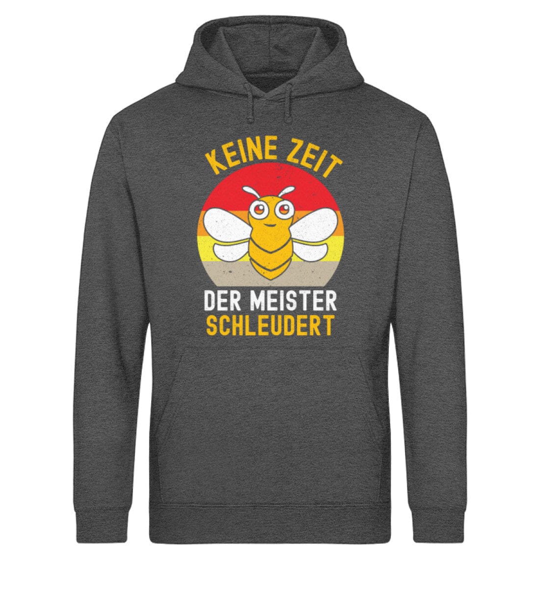 Keine Zeit der Meister schleudert - Unisex Bio Hoodie Dark Heather Grey XS