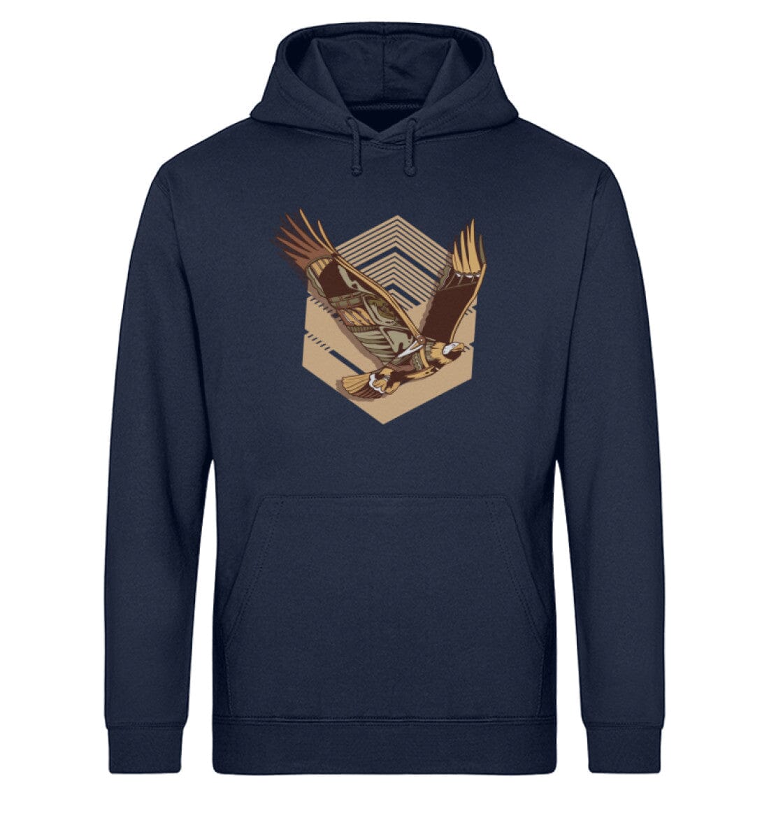 Adler in der Luft - Unisex Bio Hoodie French Navy XS