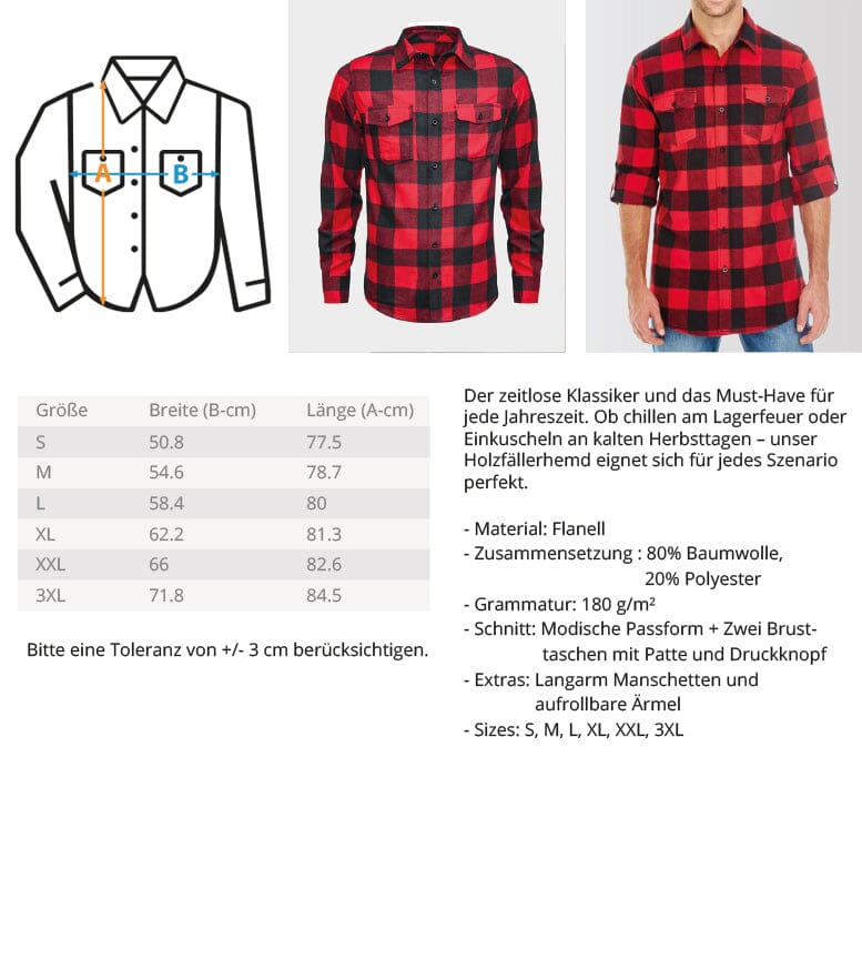 Wald Kumpel - Unisex Flanellhemd mit Stick
