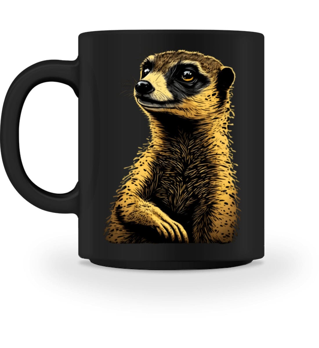 Erdmännchen blickt in die Ferne - Tasse Black M