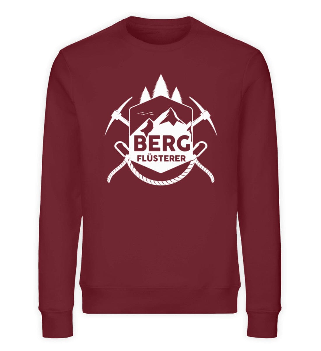 Berg Flüsterer - Unisex Bio Sweatshirt Burgundy S