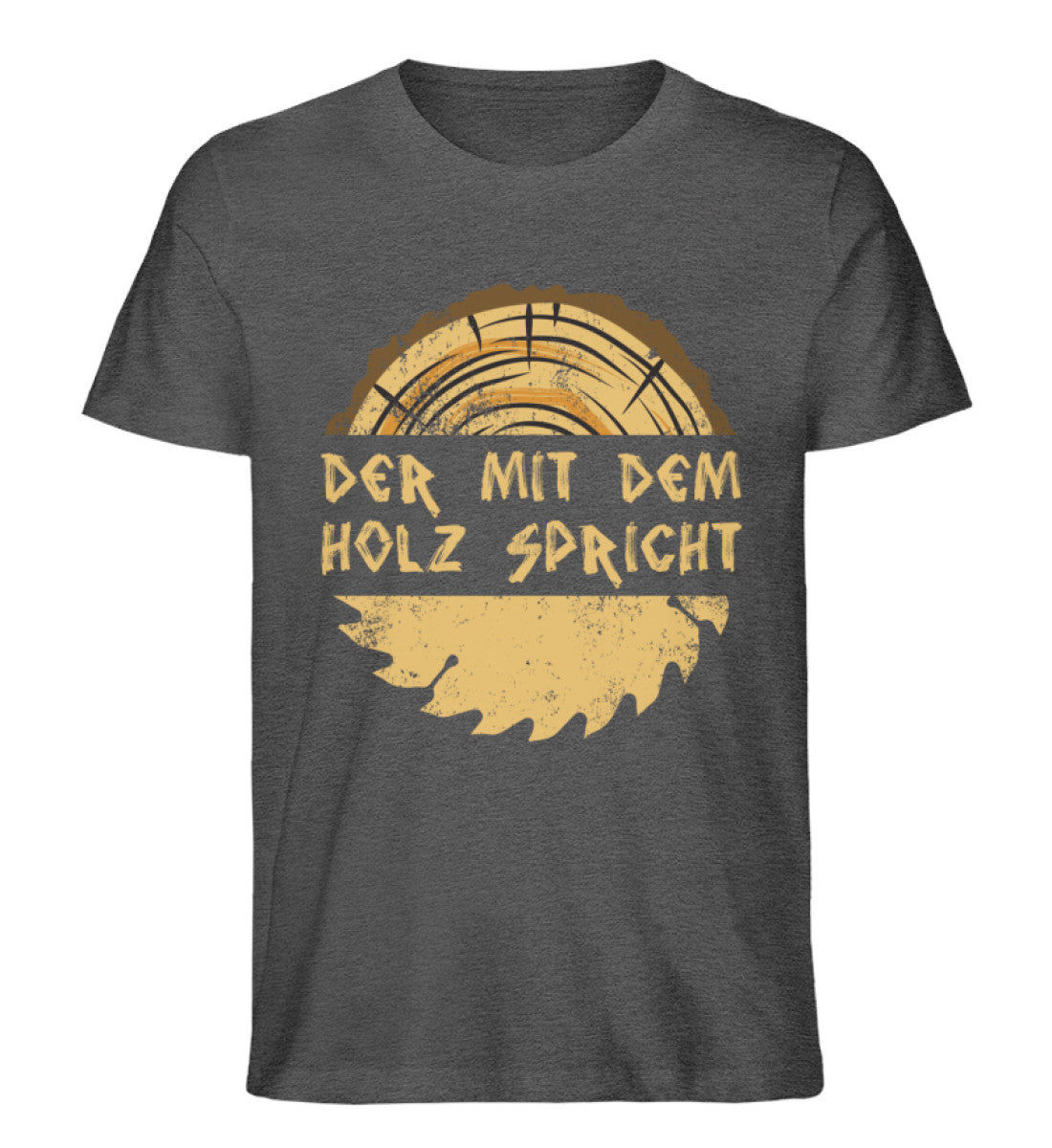 Der mit dem Holz spricht T-Shirt Männer Farbe grau - Waldkumpel