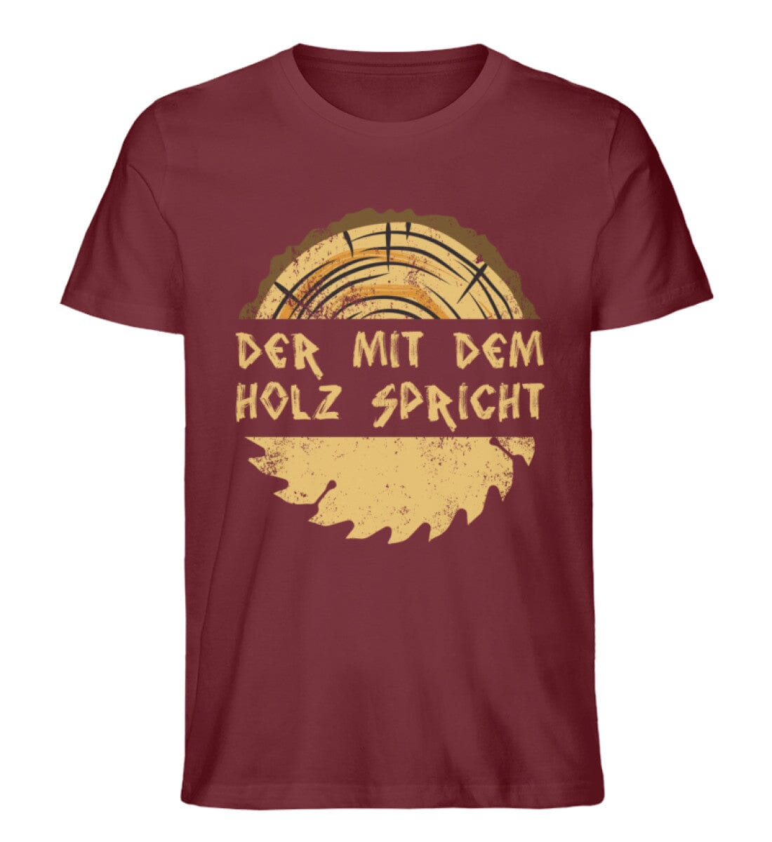 Der mit dem Holz spricht T-Shirt Männer Farbe rot - Waldkumpel