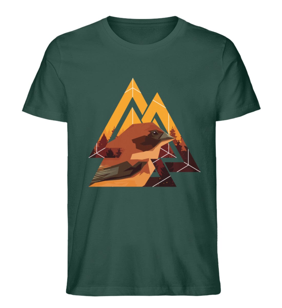 Vogel in der Natur - Unisex Premium Bio Shirt Glazed Green S