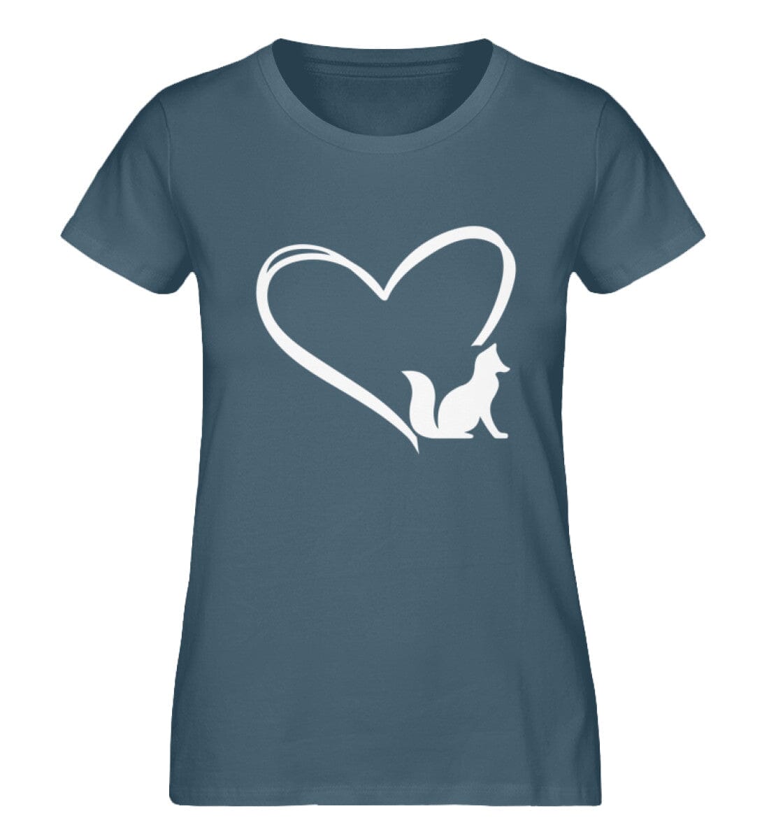 Tier im Herz Fuchs - Damen Premium Bio Shirt Stargazer S