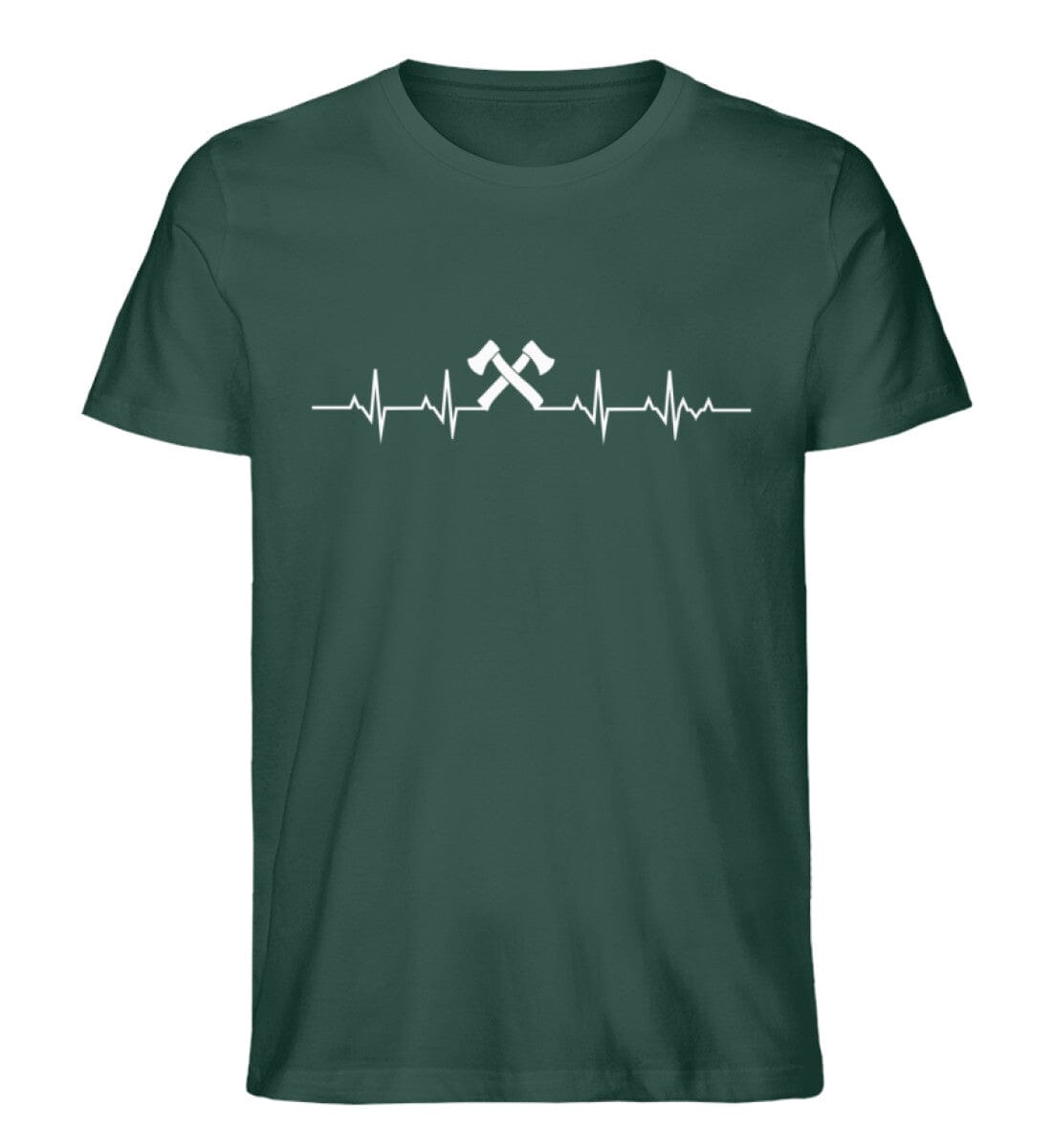 Herzschlag Axt - Unisex Premium Bio Shirt Glazed Green S