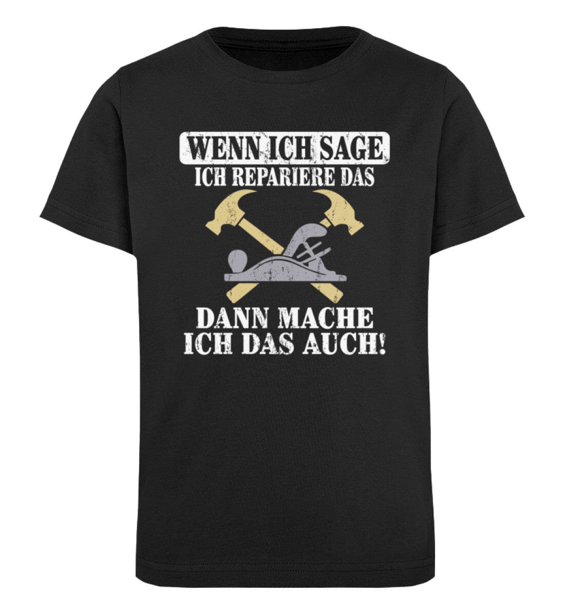 Ich repariere das - Kinder Bio Shirt Black 12/14 (152/164)