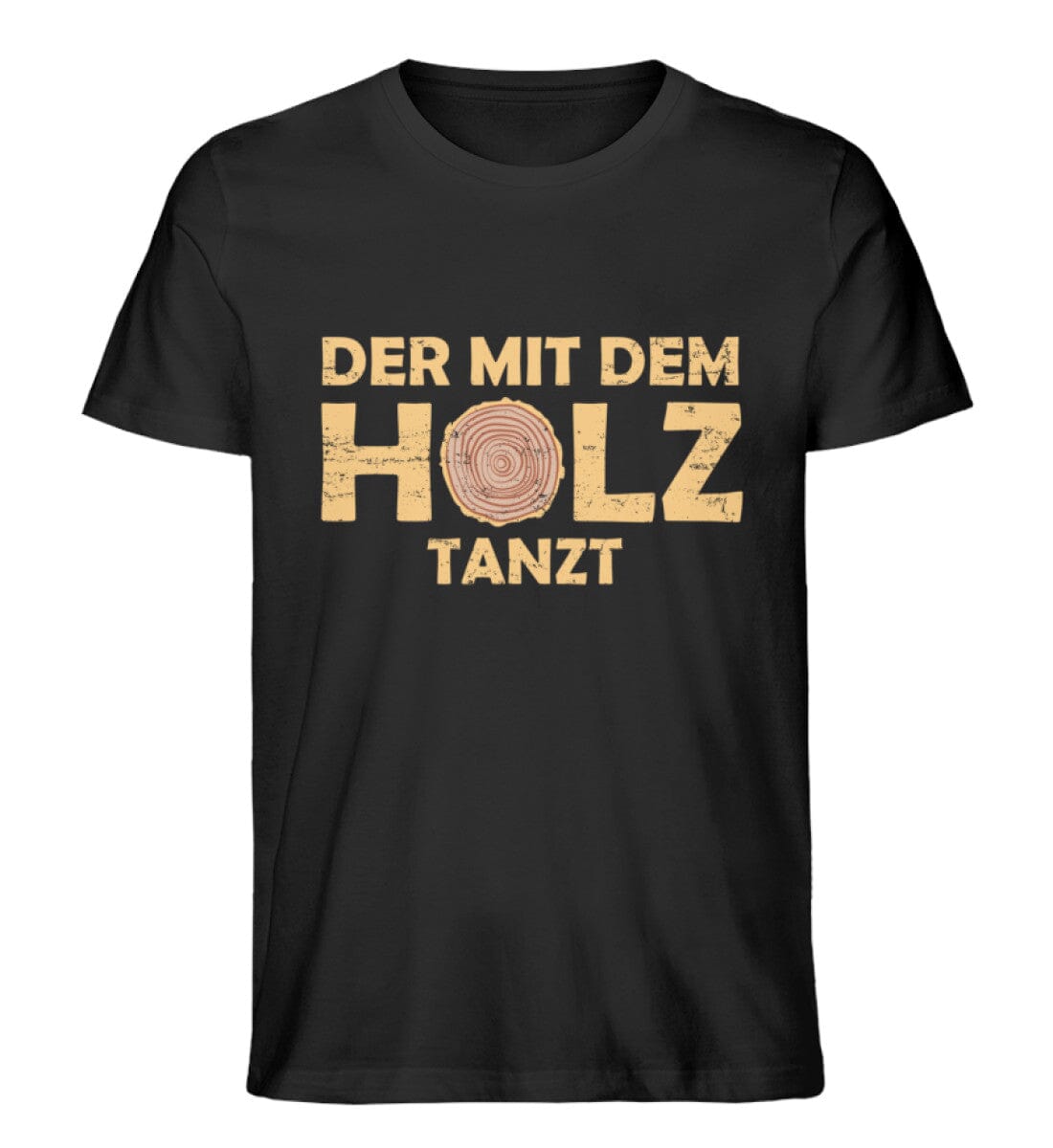 Der mit dem Holz tanzt - Unisex Premium Bio Shirt Black S